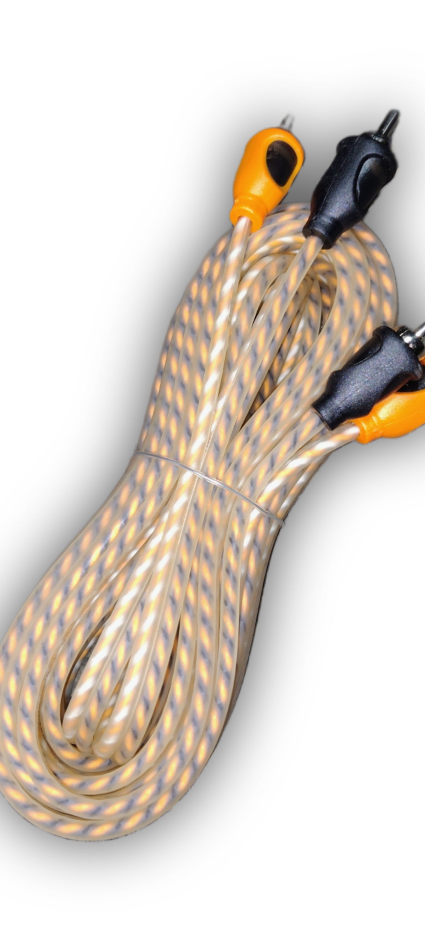 Blurred Vision Audio BVORCA2CH – 17ft Premium Ofc 2-Channel RCA Interconnect Cable (Orange)