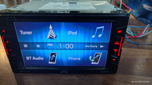 JVC KW-V240BT Stereo Radio Receiver with AM/FM, CD, DVD, USB, Bluetooth Tested ✅