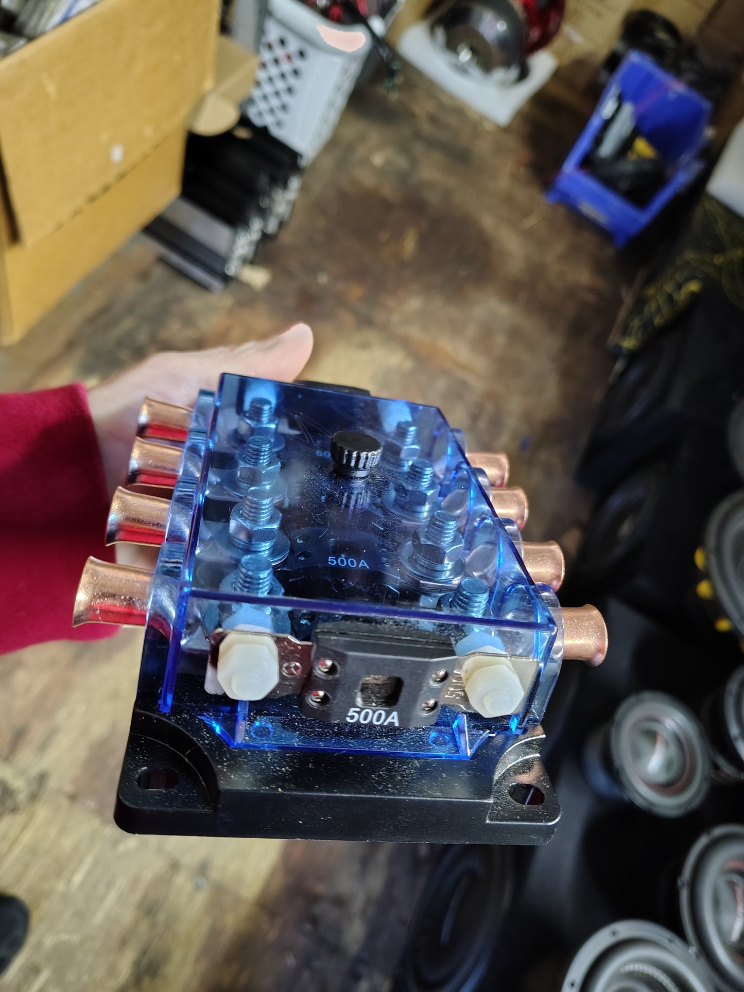 Blurred Vision Audio BV-4Mega Fuse Holder, Fuses & Lugs (Loaded)