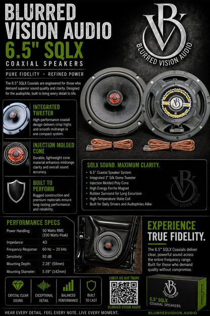 Blurred Vision Audio – 6.5" SQLX Coaxial Speakers