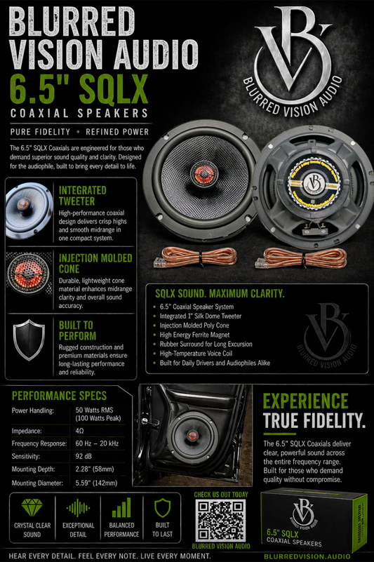 Blurred Vision Audio – 6.5" SQLX Coaxial Speakers
