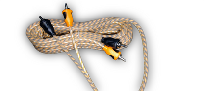 Blurred Vision Audio BVORCA2CH – 17ft Premium Ofc 2-Channel RCA Interconnect Cable (Orange)