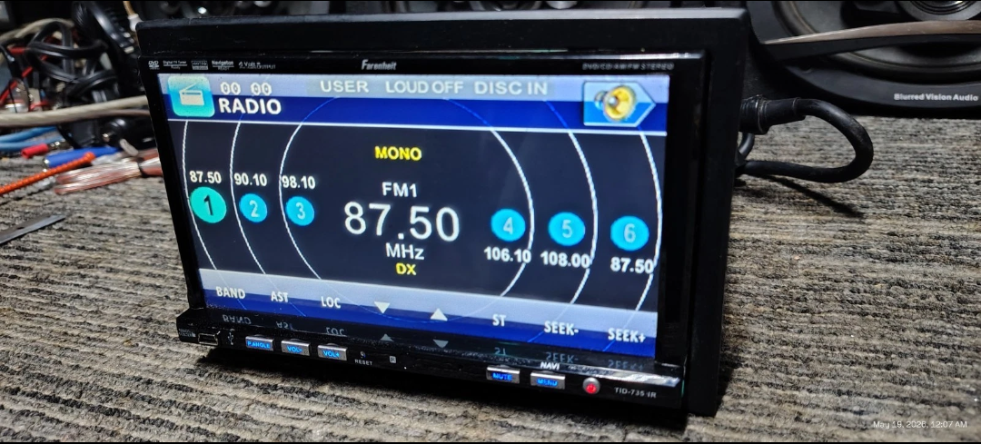 Farenheit TID-735NRBT Double Din 7 LCD/DVD Car Stereo Radio Tested ✅