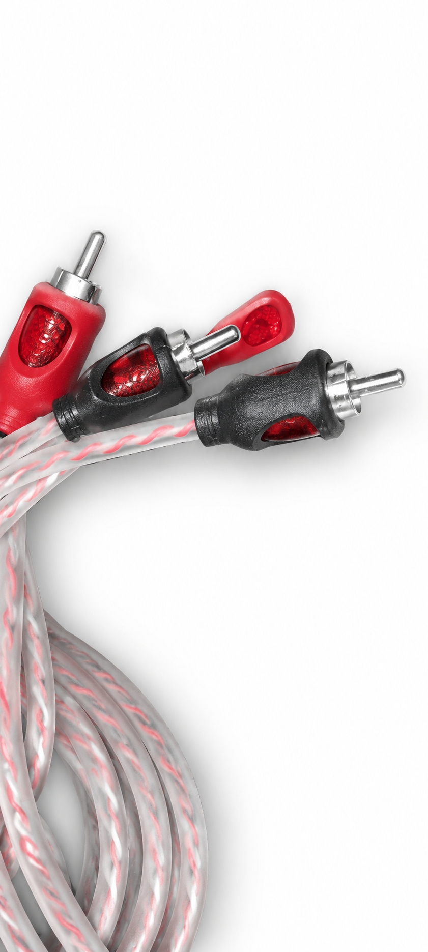 Blurred Vision Audio BVRRCA2CH – 17ft Premium Ofc 2-Channel RCA Interconnect Cable (Red)