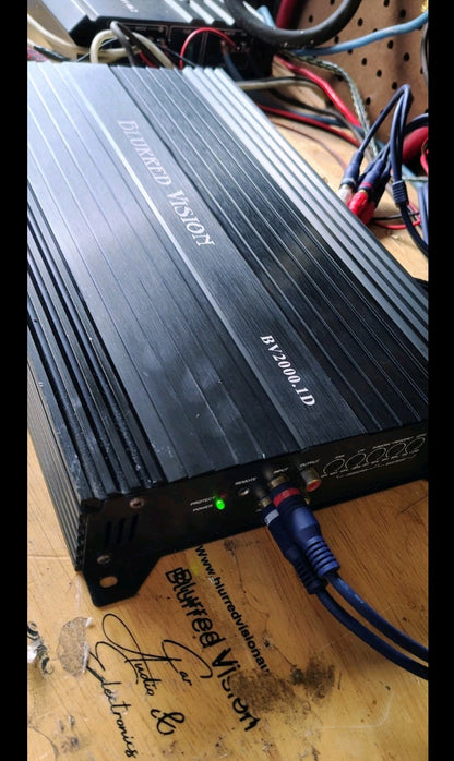 Blurred Vision Audio BV2000.1D Class D Monoblock Amplifier Used Tested ✅(Used On Test Bench)