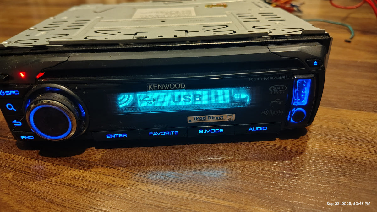 Kenwood KDC-MP445U 1-DIN Radio with Aux USB Tested ✅
