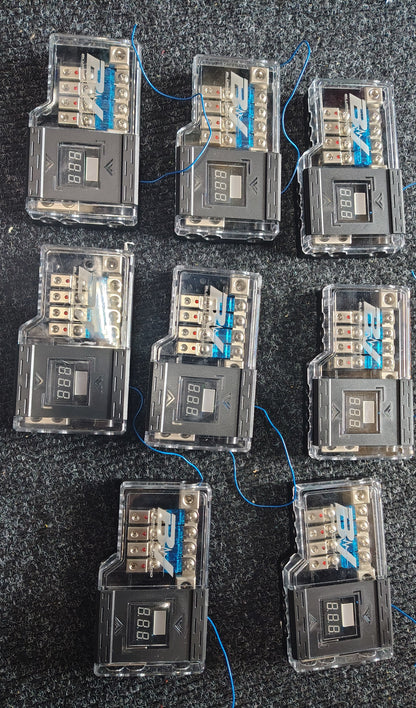Blurred Vision Audio BVPROVM Fused Power Distribution Block with Digital Led Volt Meter