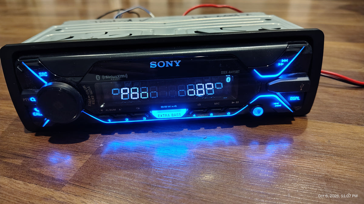 Sony DSX-A415BT 1 DIN Digital Media Receiver Bluetooth USB  SiriusXM Tested ✅