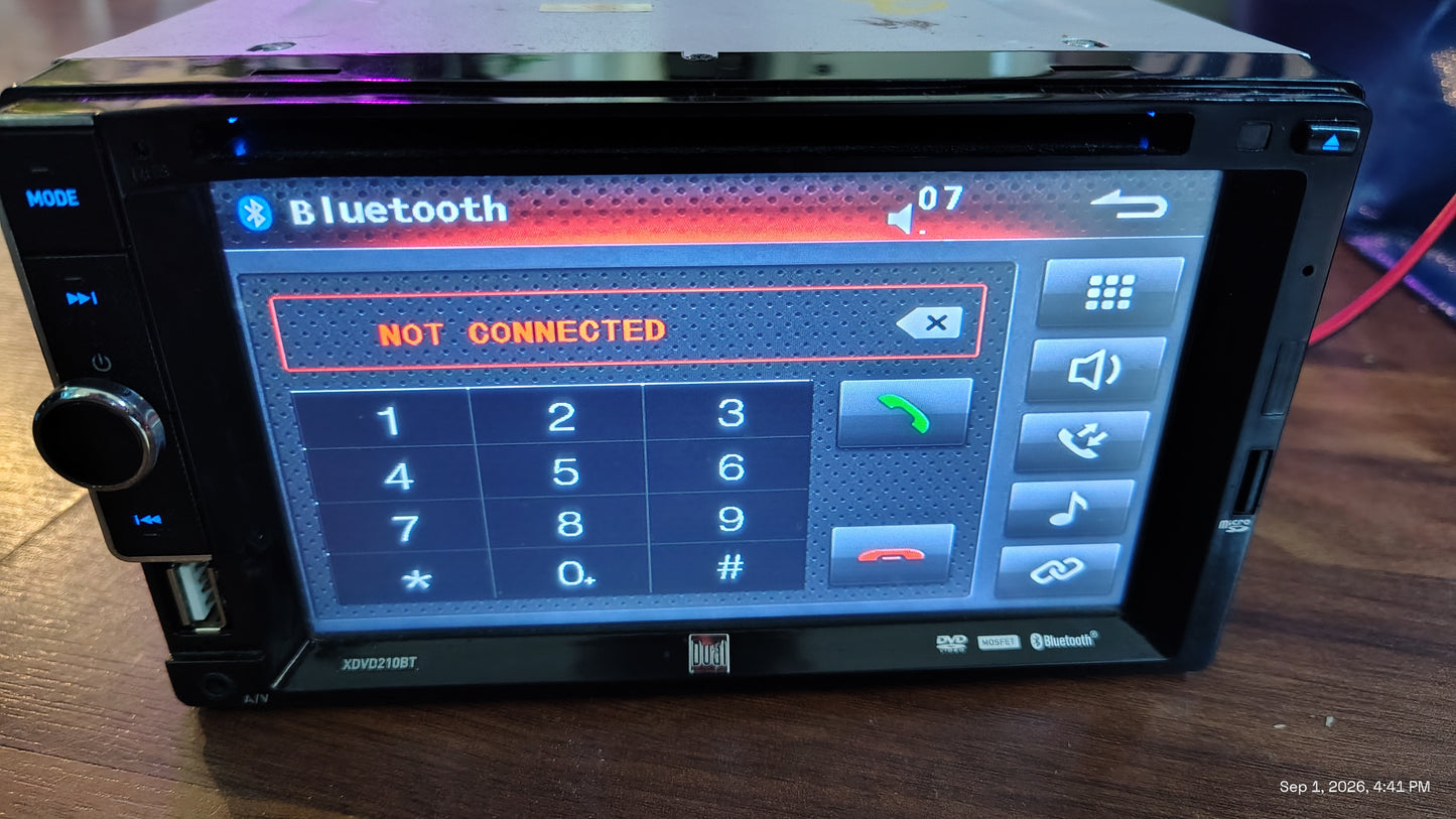 Dual Car Stereo CD DVD Model XDVD210  Tested ✅