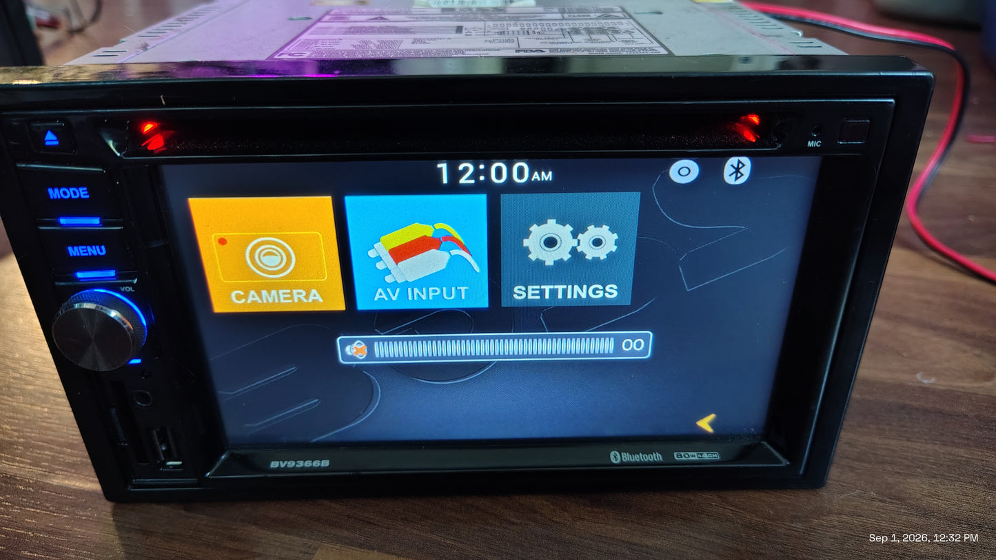 Boss Audio  BV9366BIn-Dash 6.2" Double DIN LCD Touchscreen Bluetooth Tested ✅