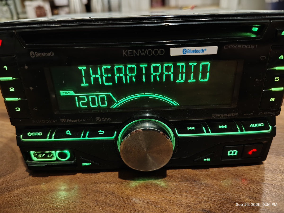 Kenwood DPX500BT 2 DIN In-Dash CD Player Receiver Bluetooth USB  AUX Tested ✅