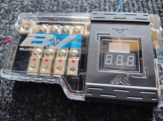 Blurred Vision Audio BVPROVM Fused Power Distribution Block with Digital Led Volt Meter
