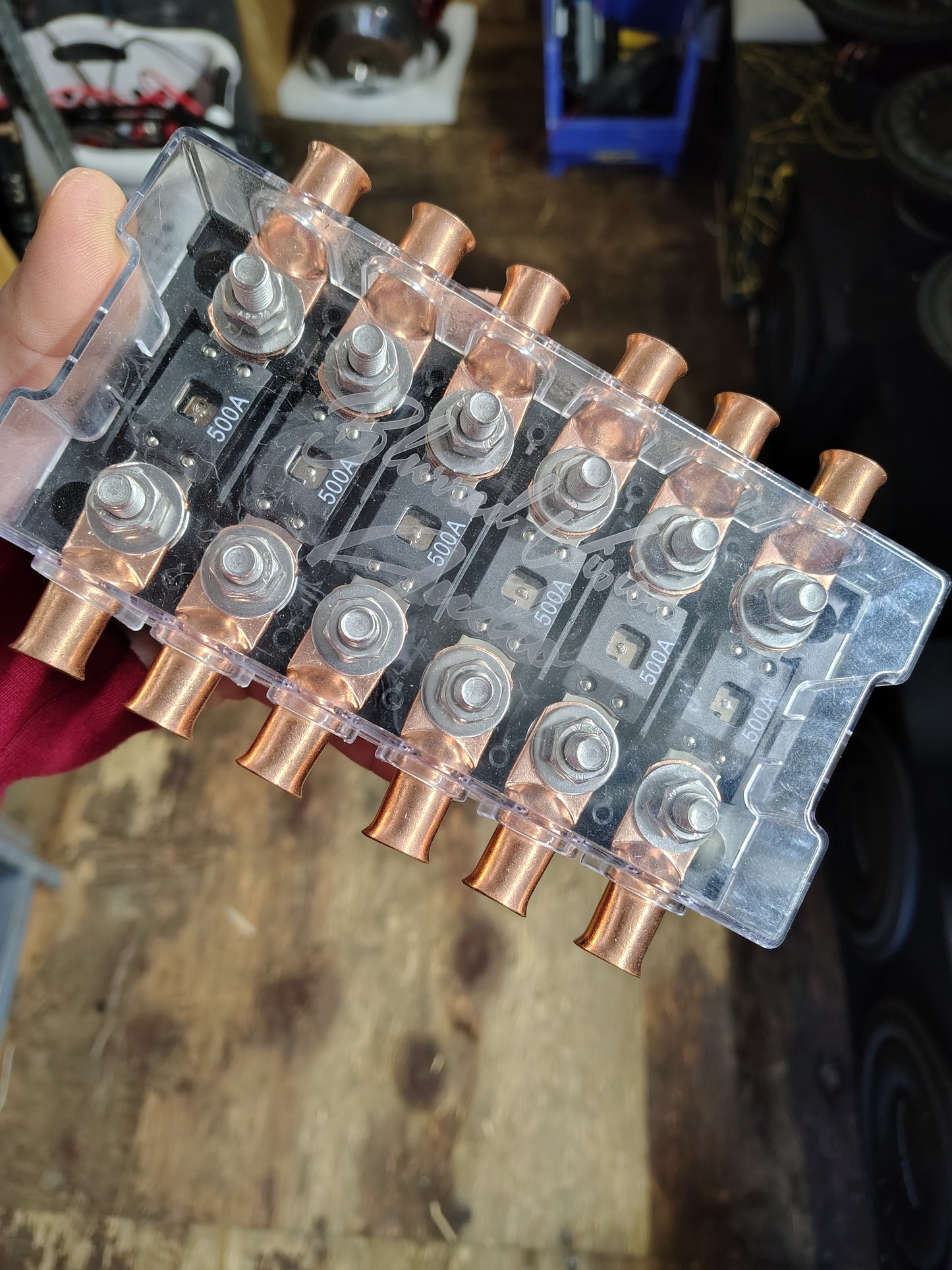 Blurred Vision Audio BV-6Mega Fuse Holder, Fuses & Lugs (Loaded)