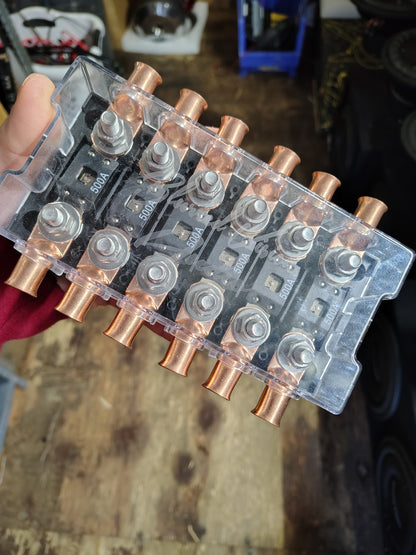 Blurred Vision Audio BV-6Mega Fuse Holder, Fuses & Lugs (Loaded)