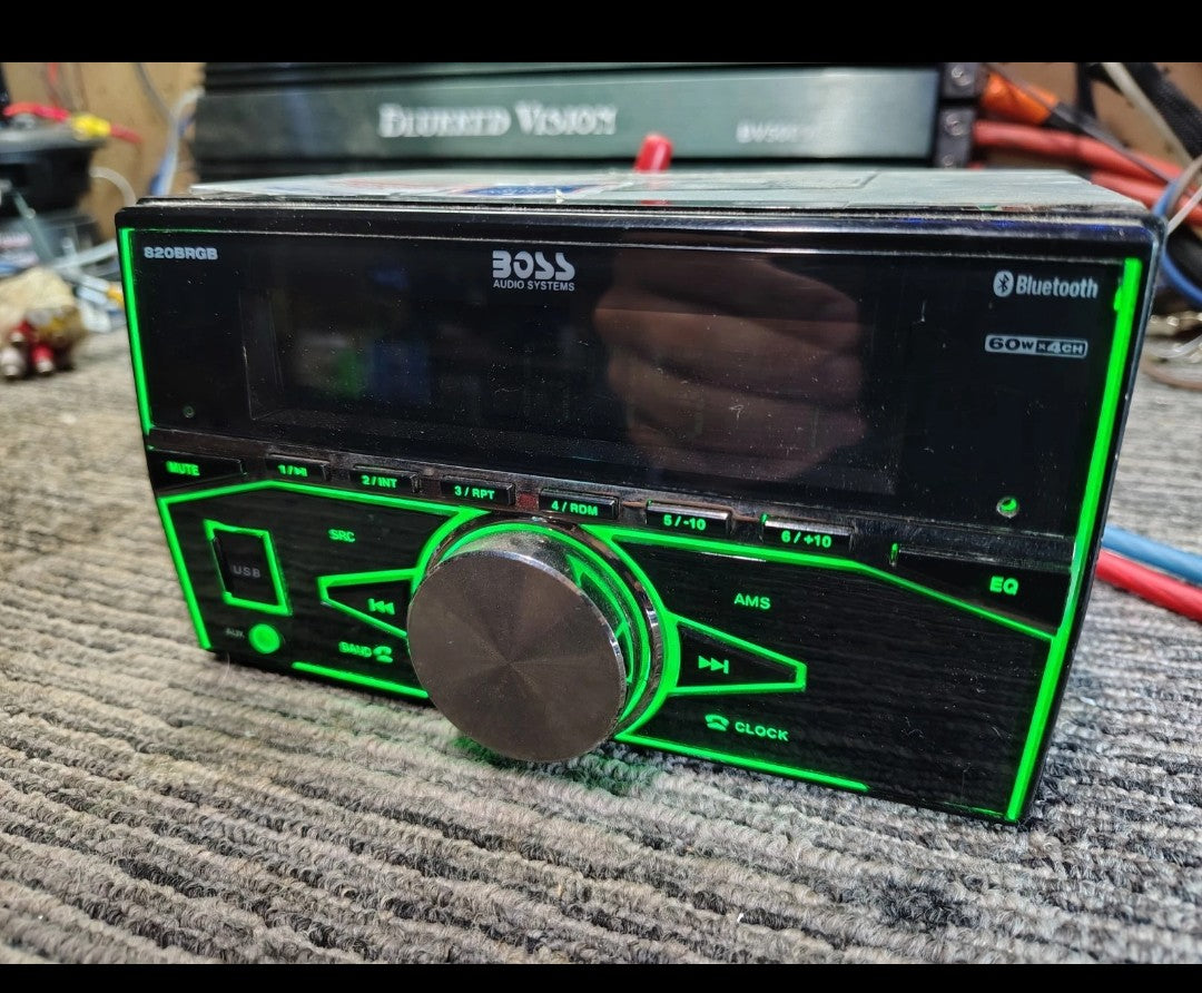 BOSS Audio Double Din 820BRGB Bluetooth USB AUXILIARY Tested ✅