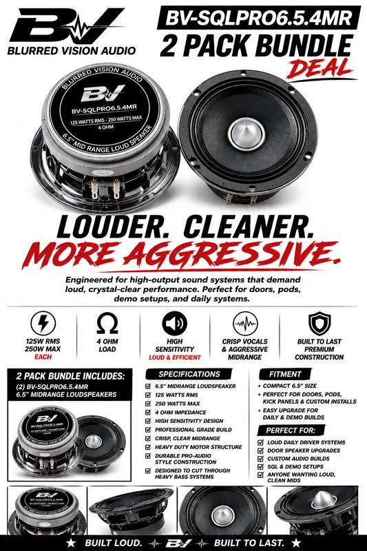 Blurred Vision Audio BV-SQLPRO6.5.4MR – 6.5” Midrange Loudspeakers (Sold In Pairs)