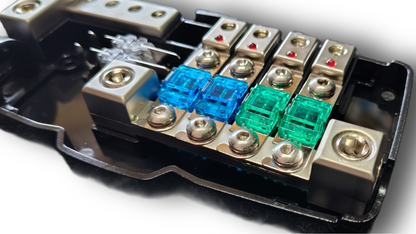 Blurred Vision Audio BV-PGDISTRO POWER & GROUND DISTRIBUTION BLOCK With 6 MINI ANL FUSES & HOLDER