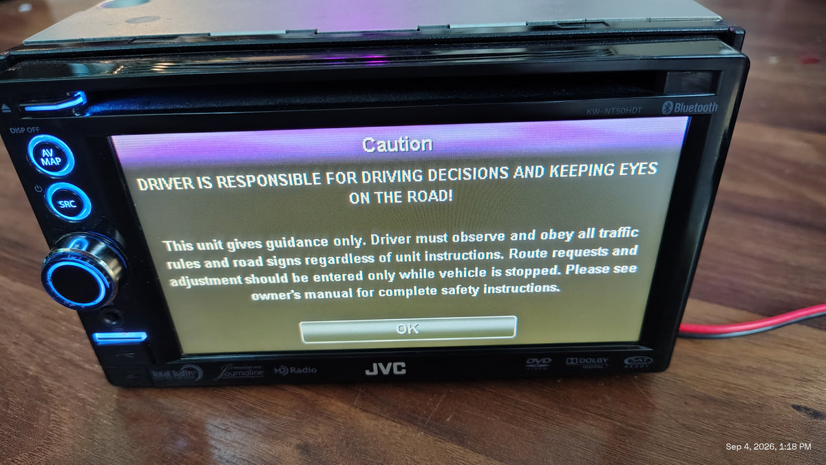JVC KW-NT50HDT Navigation Receiver 6.8 Inch Tested ✅