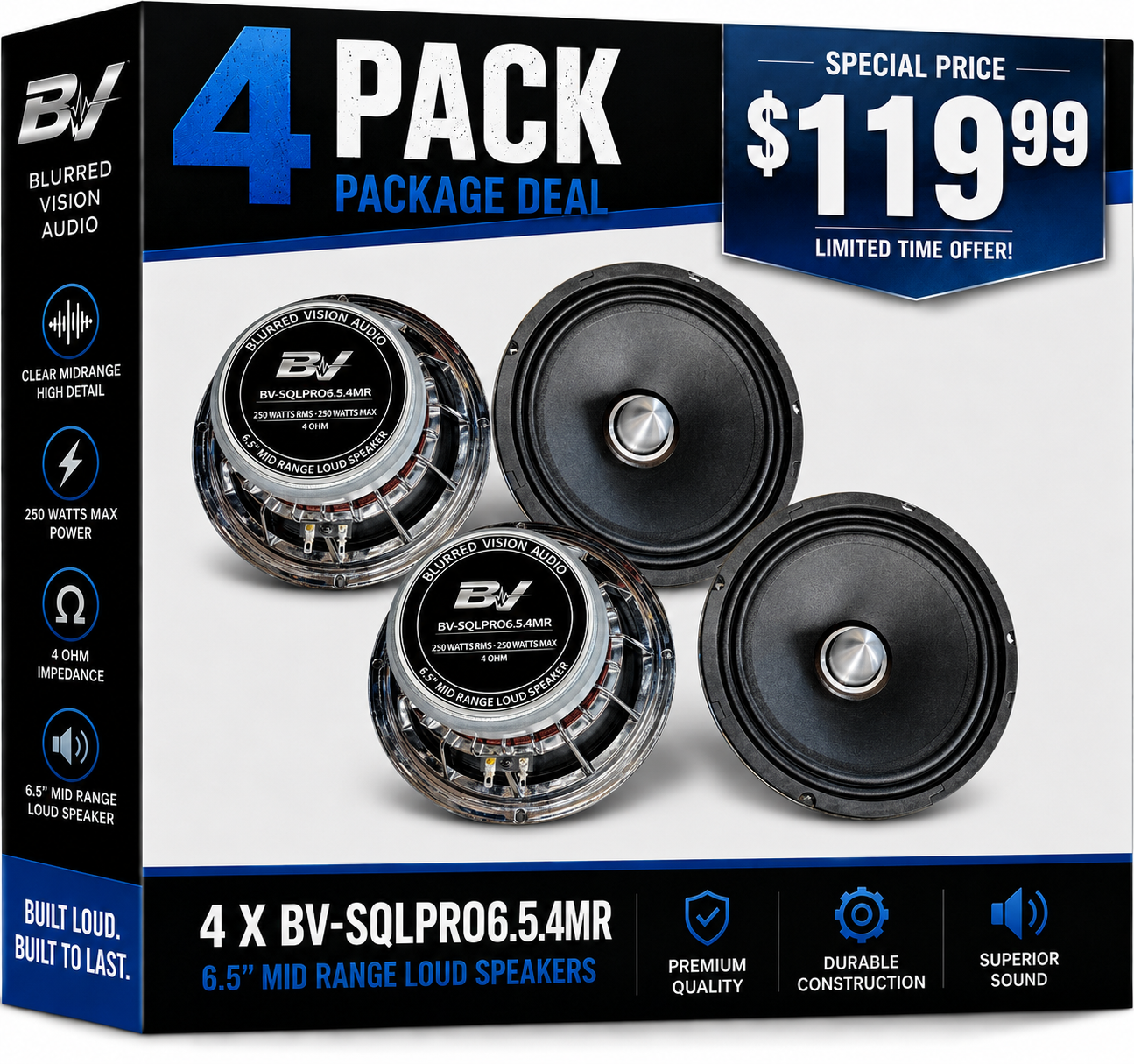 Blurred Vision Audio BV-SQLPRO6.5.4MR – 4 PACK BUNDLE DEAL