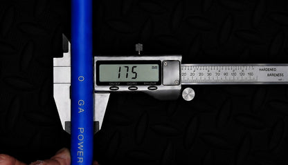 Blurred Vision Audio 0 Gauge 50 Feet Power/Ground Battery Wire Cables (BLUE)(Prototype) With 6 Copper Lugs