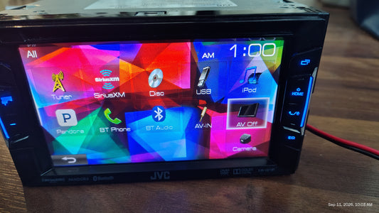 JVC KW-V21BT 6.8" Touchscreen 2-Din Bluetooth  Receiver,FM,USB Tested ✅
