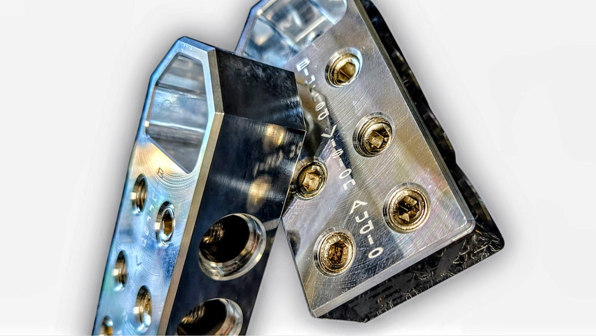 2*Blurred Vision Audio BV6SPOT- High Quality BOLT DOWN SET SCREW TYPE BATTERY TERMINAL
