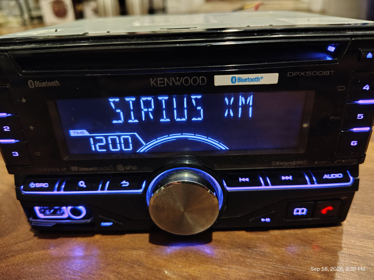 Kenwood DPX500BT 2 DIN In-Dash CD Player Receiver Bluetooth USB  AUX Tested ✅