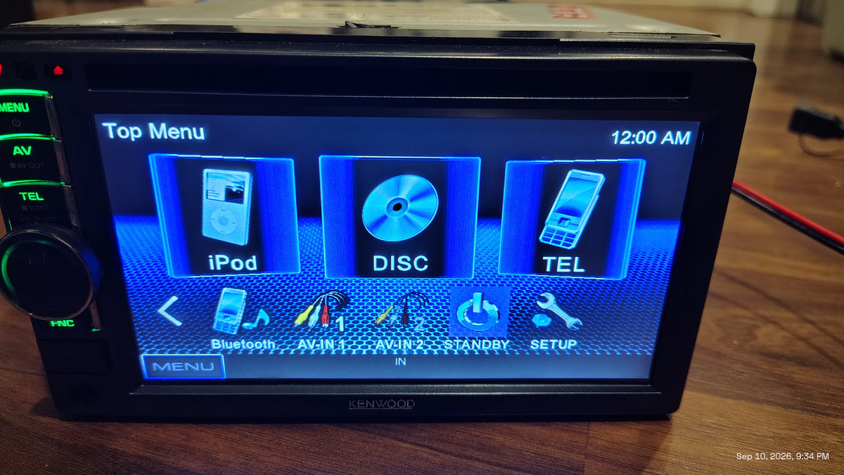 Kenwood DDX419BT Stereo Receiver 6.2" Touchscreen, Double DIN, Bluetooth, DVD/CD Tested ✅