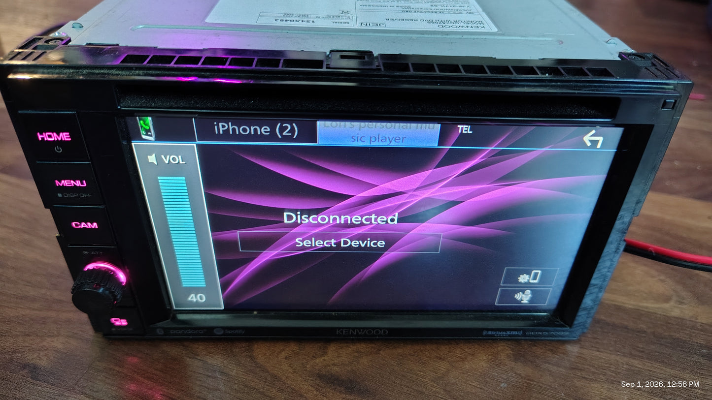 Kenwood DDX5706S With Apple Car Play BLUETOOTH Tested ✅