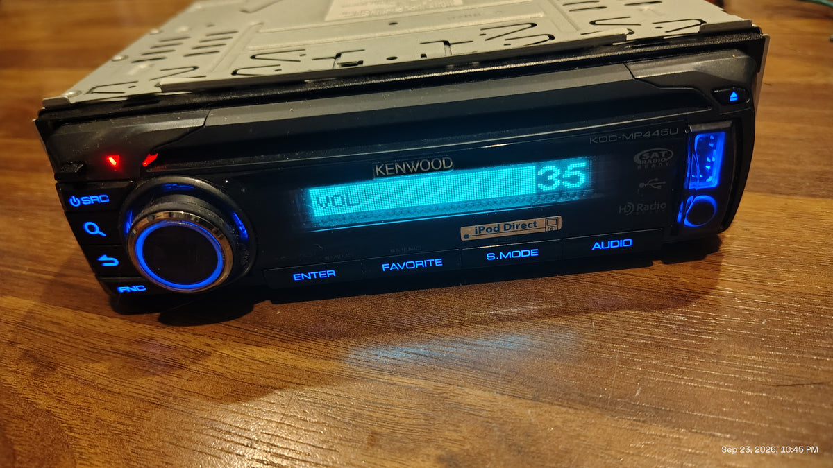 Kenwood KDC-MP445U 1-DIN Radio with Aux USB Tested ✅
