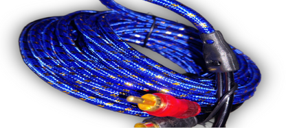 Blurred Vision Audio BVGBRCA – 17ft Premium Ofc 2-Channel RCA Interconnect Cable(Blue)