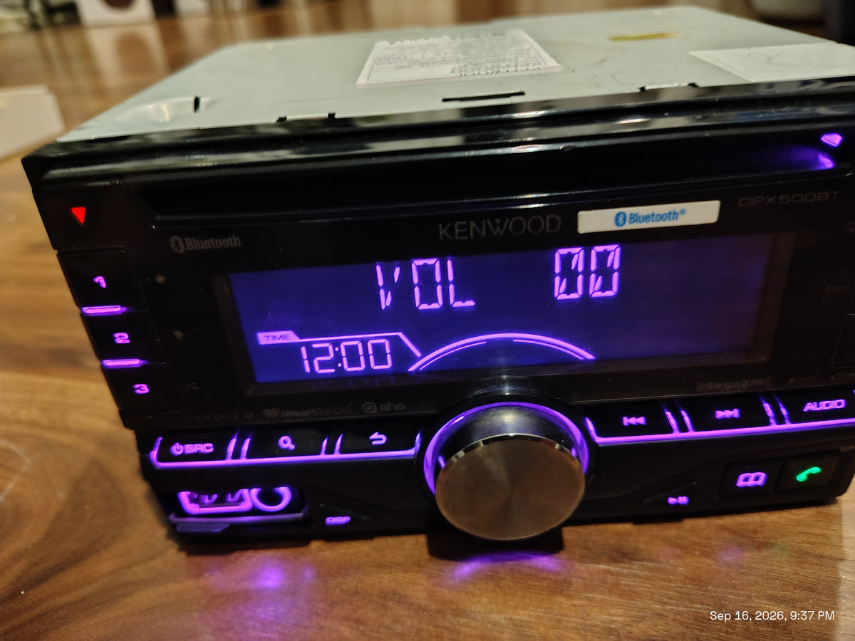 Kenwood DPX500BT 2 DIN In-Dash CD Player Receiver Bluetooth USB  AUX Tested ✅