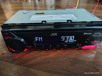 JVC KD-X270BT 1 DIN Digital Media Receiver No CD Bluetooth USB AUX Tested ✅