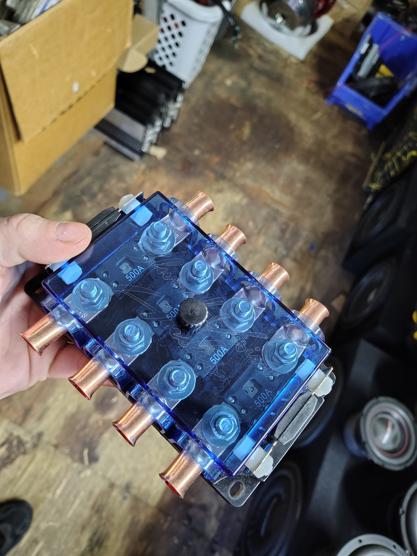 Blurred Vision Audio BV-4Mega Fuse Holder, Fuses & Lugs (Loaded)