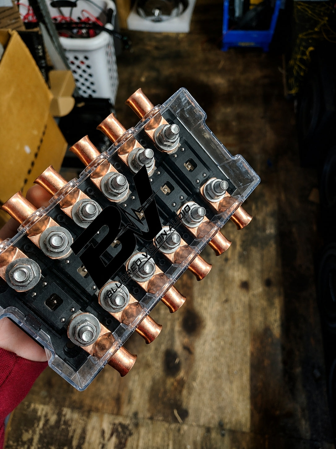 Blurred Vision Audio BV-6Mega Fuse Holder, Fuses & Lugs (Loaded)