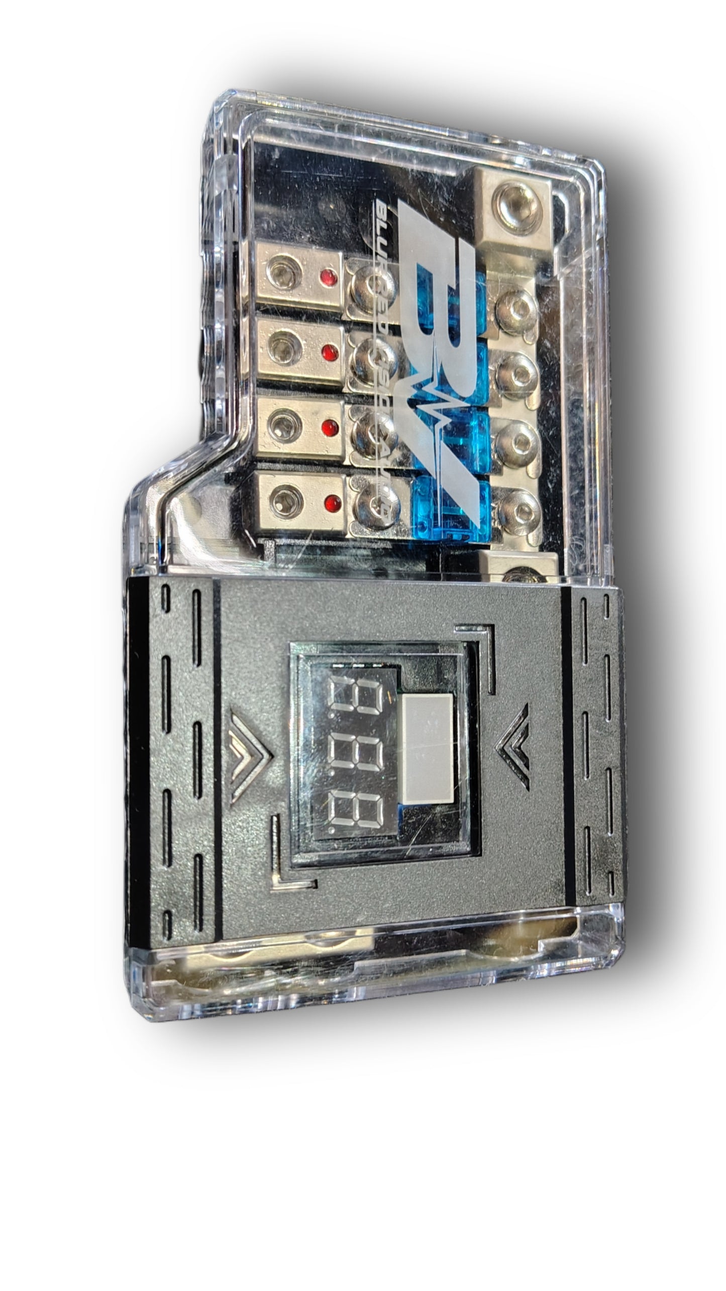 Blurred Vision Audio BVPROVM Fused Power Distribution Block with Digital Led Volt Meter