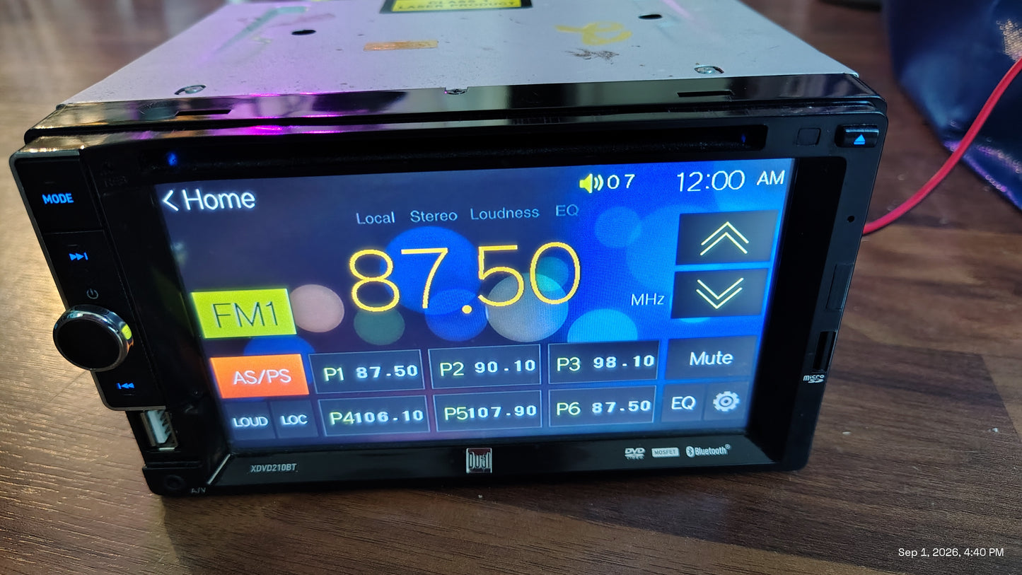 Dual Car Stereo CD DVD Model XDVD210  Tested ✅