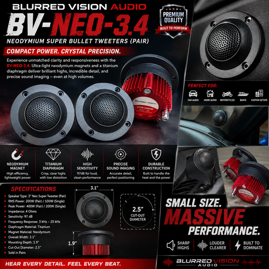 2*Blurred Vision Audio BV-NEO- 3.4 3"