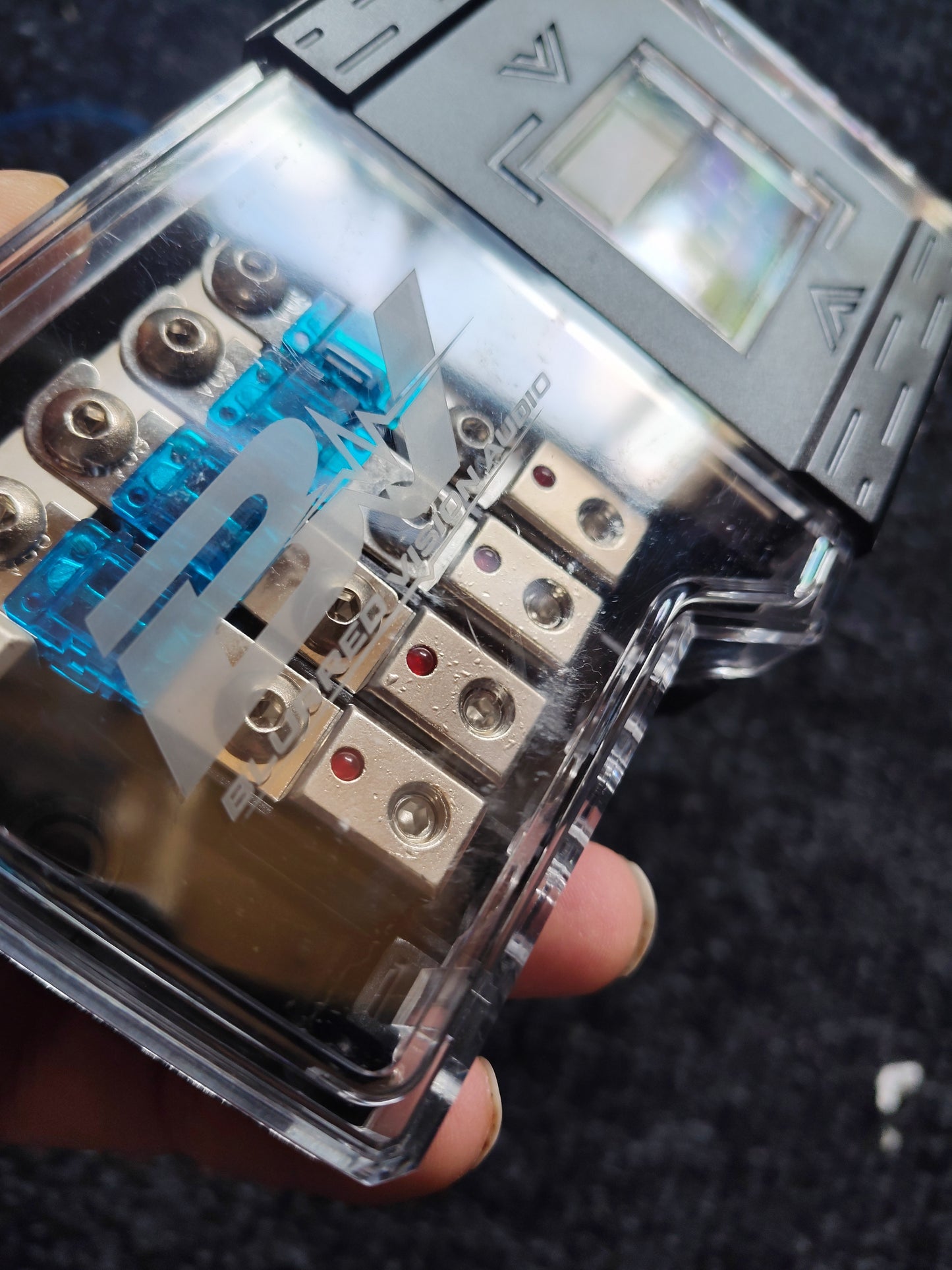 Blurred Vision Audio BVPROVM Fused Power Distribution Block with Digital Led Volt Meter
