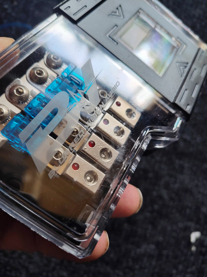 Blurred Vision Audio BVPROVM Fused Power Distribution Block with Digital Led Volt Meter