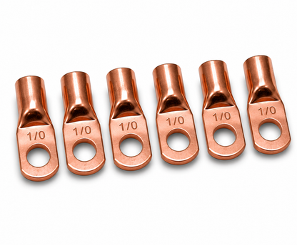 Blurred Vision Audio 0 Gauge 50 Feet Power/Ground Battery Wire Cables (BLUE)(Prototype) With 6 Copper Lugs