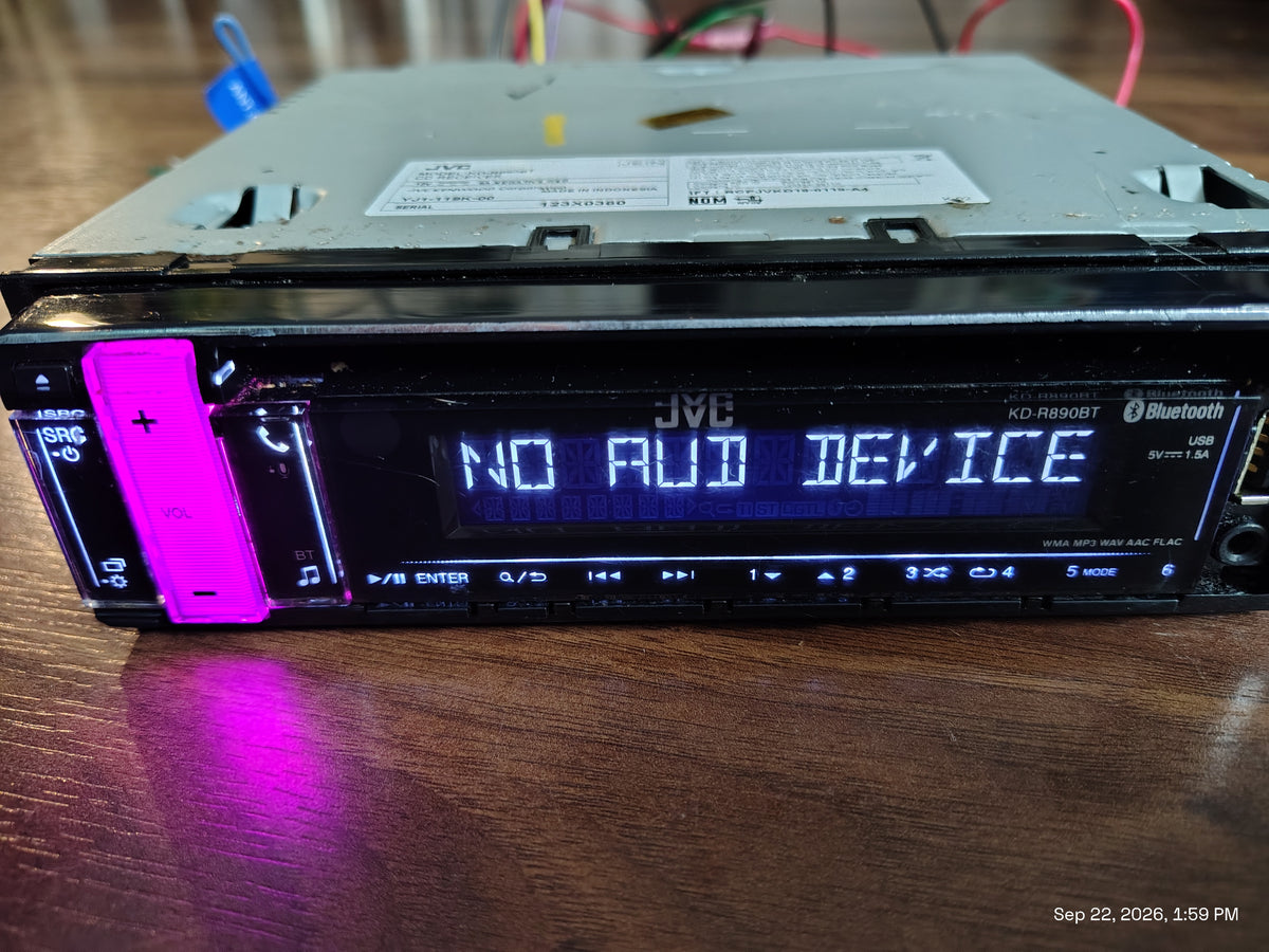 JVC KD-R890BT In-Dash 1-DIN CD/MP3 Stereo Receiver with Streaming DJ, Tested ✅