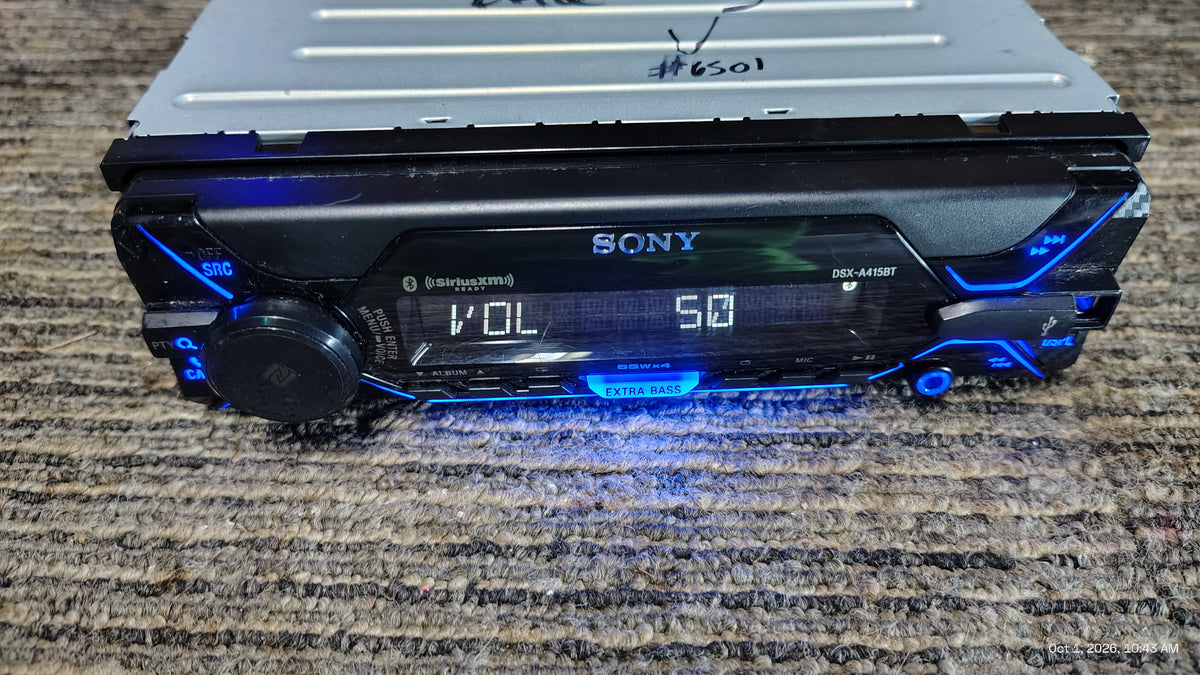 Sony DSX-A415BT 1 DIN Bluetooth USB  AUX SiriusXM Ready Tested ✅