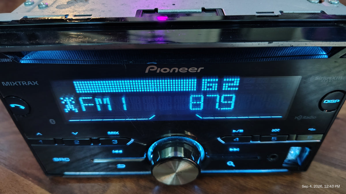Pioneer FH-X830BHS Double Din CD Bluetooth USB HD Radio Stereo Tested ✅