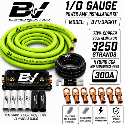 BLURRED VISION AUDIO
1/0 GA HYBRID CCA POWER AMP INSTALLATION KIT BV-1/0-PGKIT
