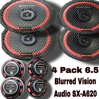 Blurred Vision Audio Package Deal 1* 80.4 4 Channel Amplifier+4*Blurred Vision Audio SX-A620 6.5"