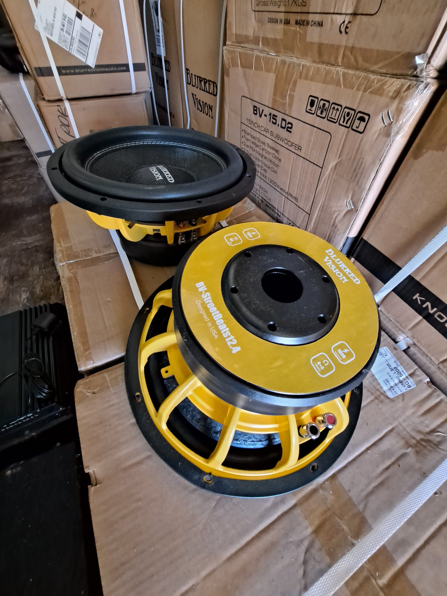 (2)PACK BLURRED VISION AUDIO STREETBEATS12.4 SUBWOOFERS