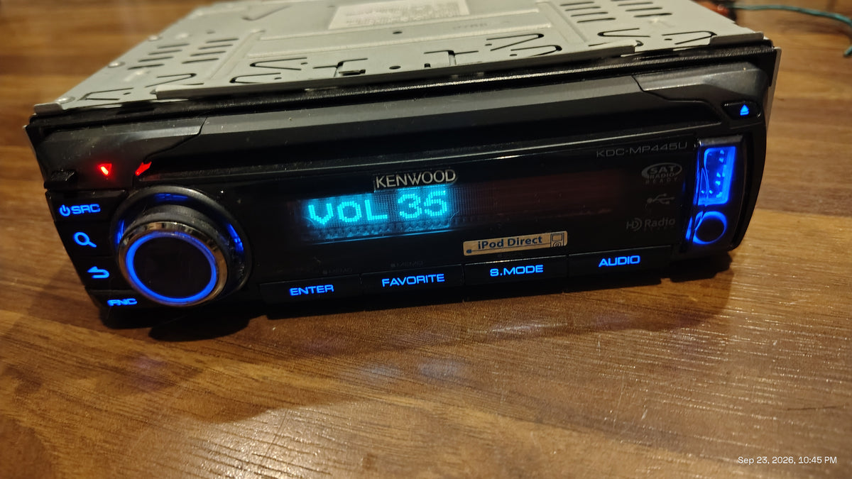 Kenwood KDC-MP445U 1-DIN Radio with Aux USB Tested ✅