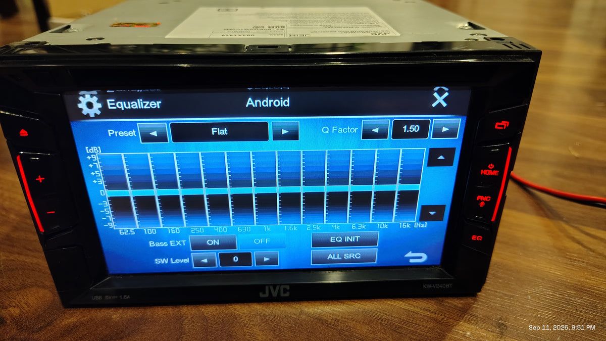 JVC KW-V240BT Stereo Radio Receiver with AM/FM, CD, DVD, USB, Bluetooth Tested ✅