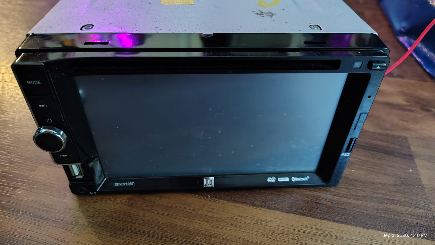 Dual Car Stereo CD DVD Model XDVD210  Tested ✅